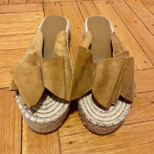 Sigerson Morrison Brown Suede Espadrille Slides